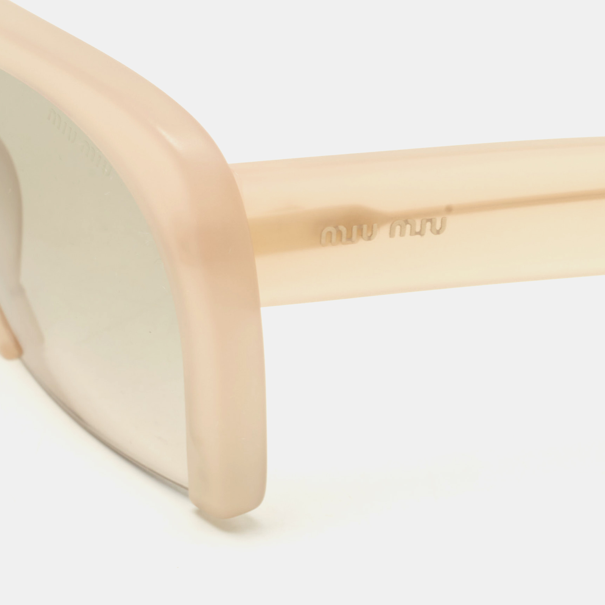 

Miu Miu Sand/Green Gradient SMU06Q Rasoir Square Sunglasses