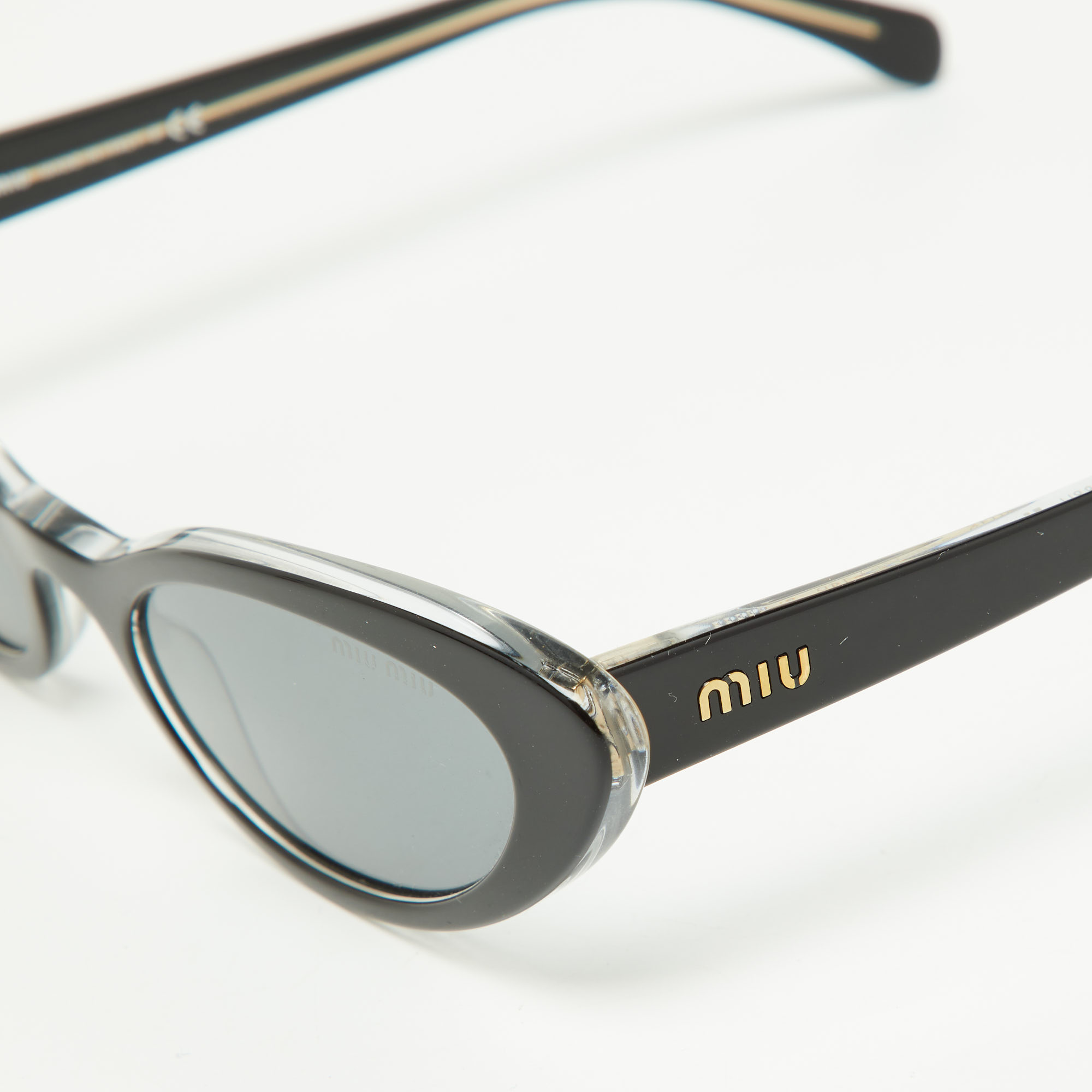 

Miu Miu Black/Grey SMU09U Cat-Eye Sunglasses