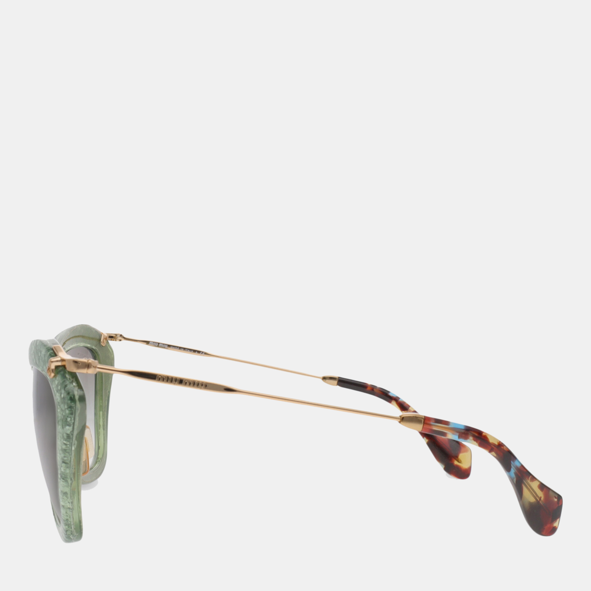 

Miu Miu Women's Synthetic Fibers Cat-Eye Frame Sunglasses - Green