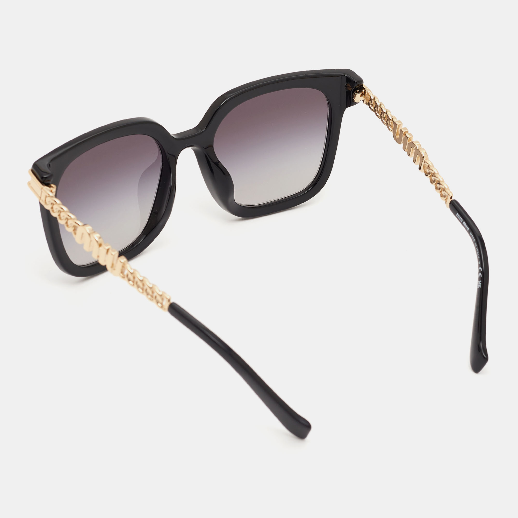 

Miu Miu Black/Gold Gradient SMU13W Square Sunglasses