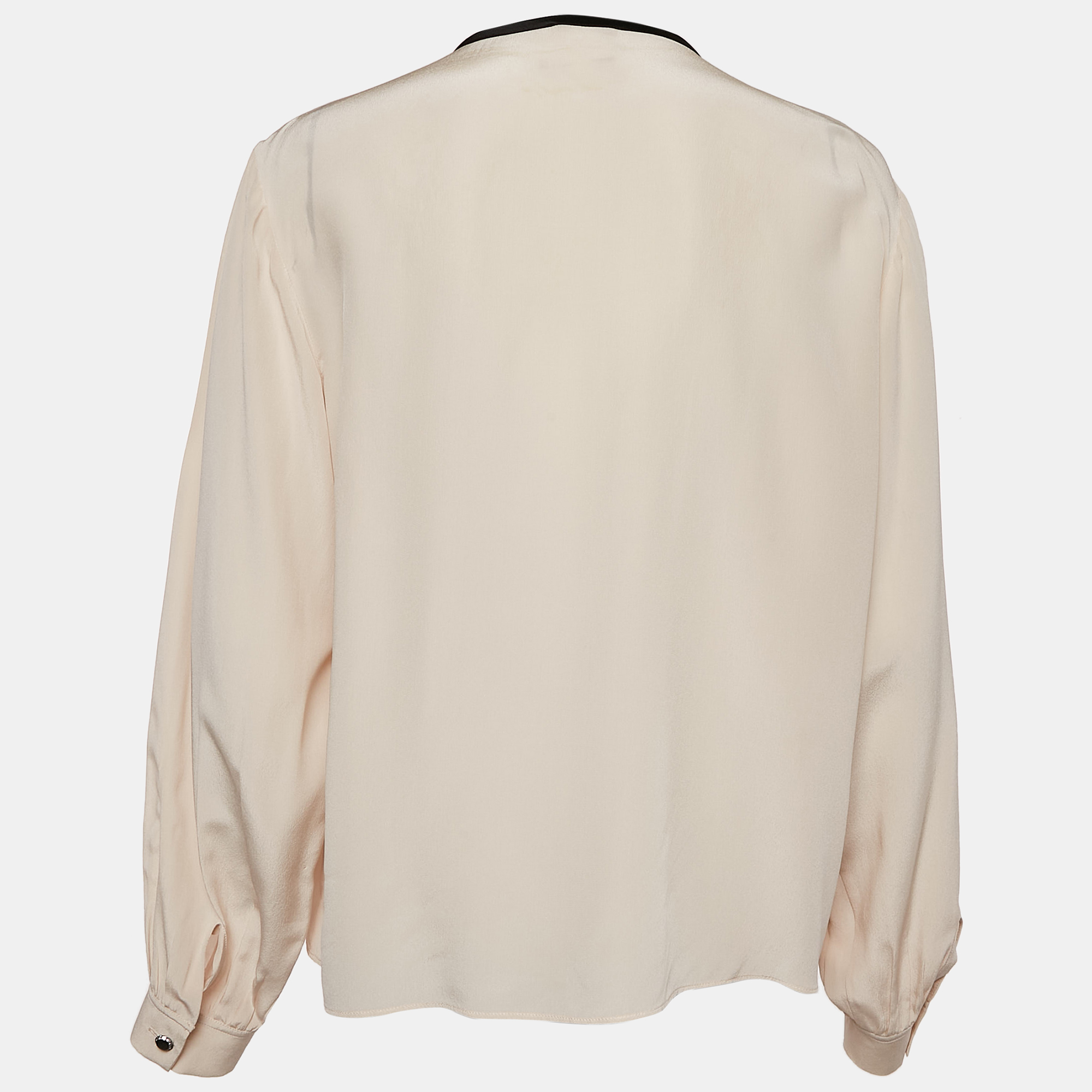 Miu Miu Pink Silk Chiffon Button Front Blouse S 