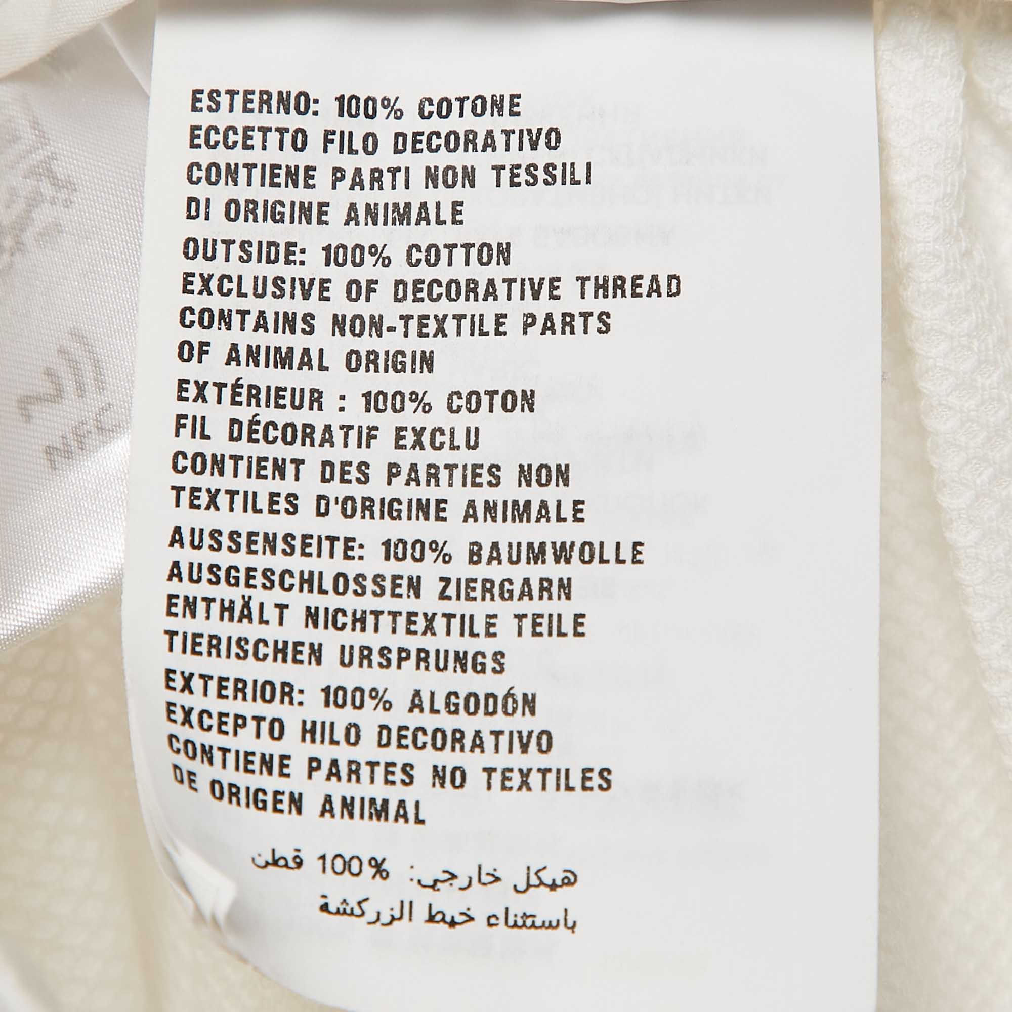 Miu Miu White Textured Cotton Midi Skirt M 