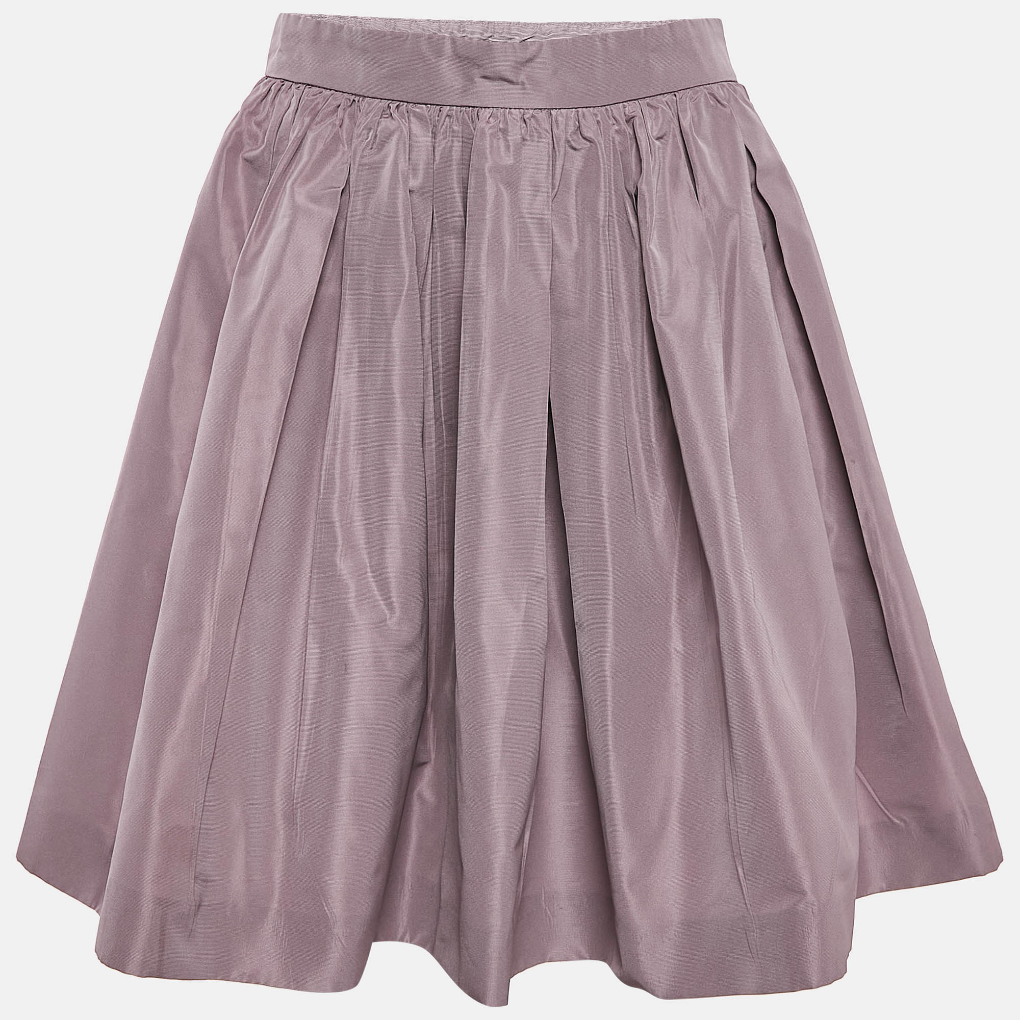 

Miu Miu Mauve Crepe Gathered Mini Skirt S, Purple