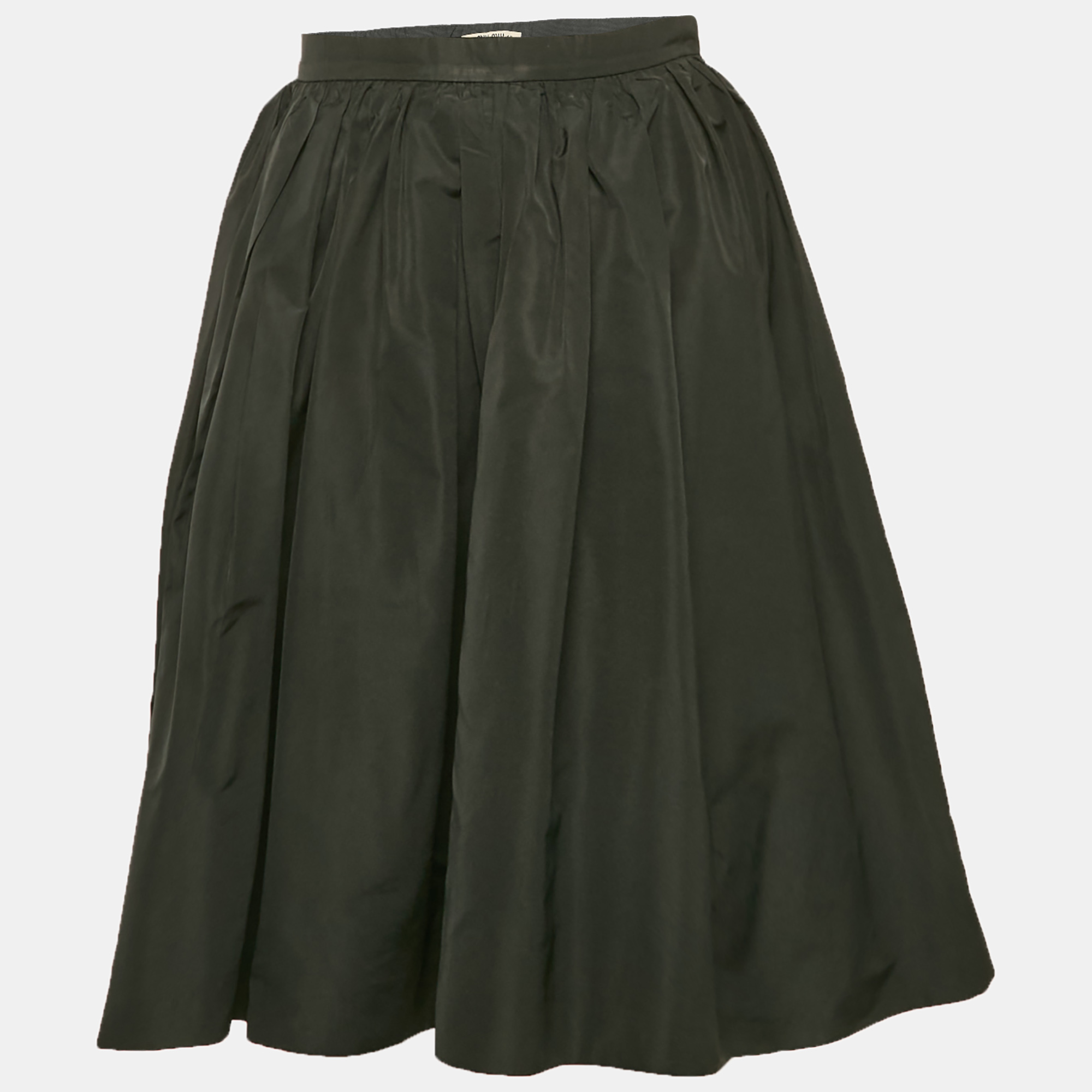 

Miu Miu Black Synthetic Pleated Mini Skirt M