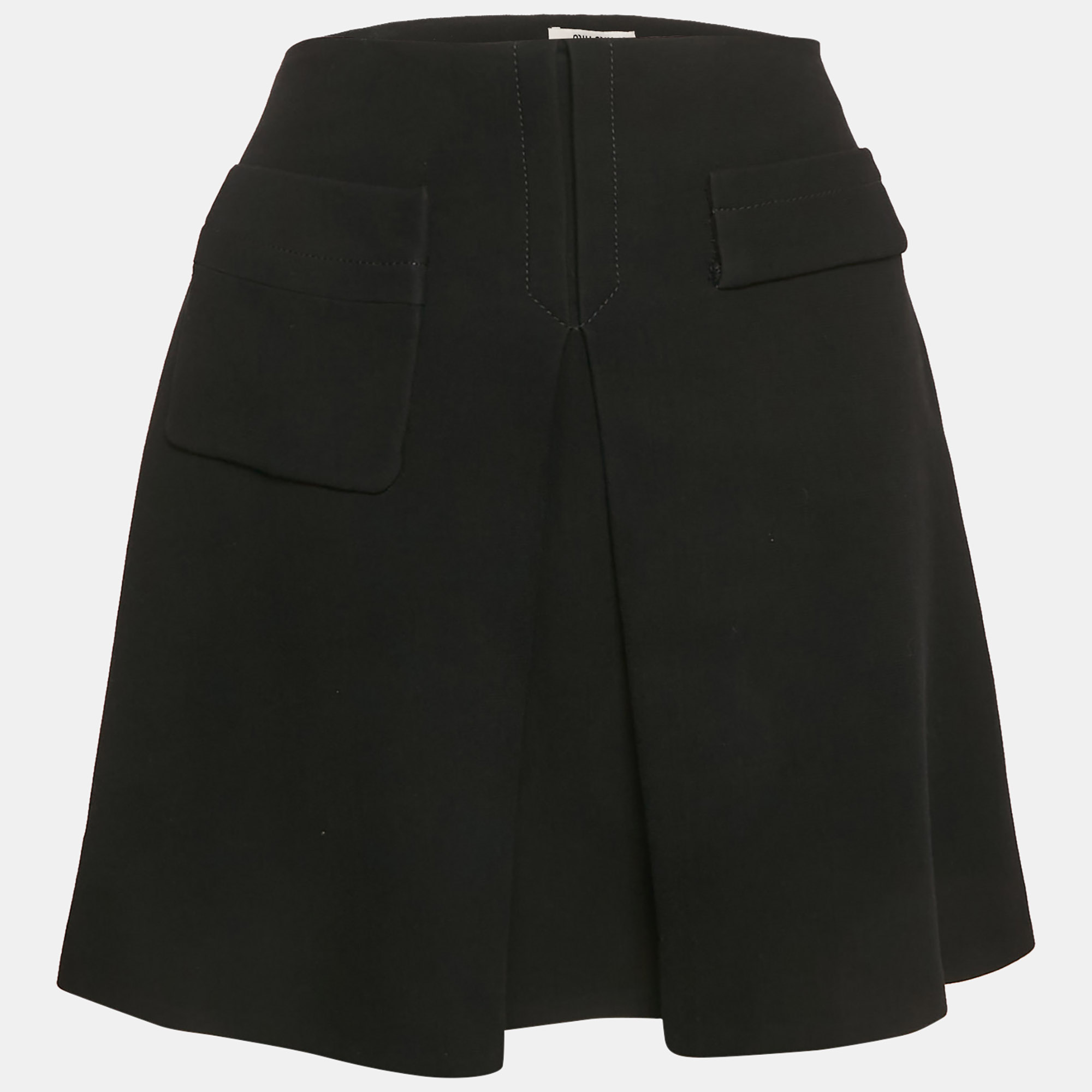 

Miu Miu Black Chiffon Pleated Mini Skirt M
