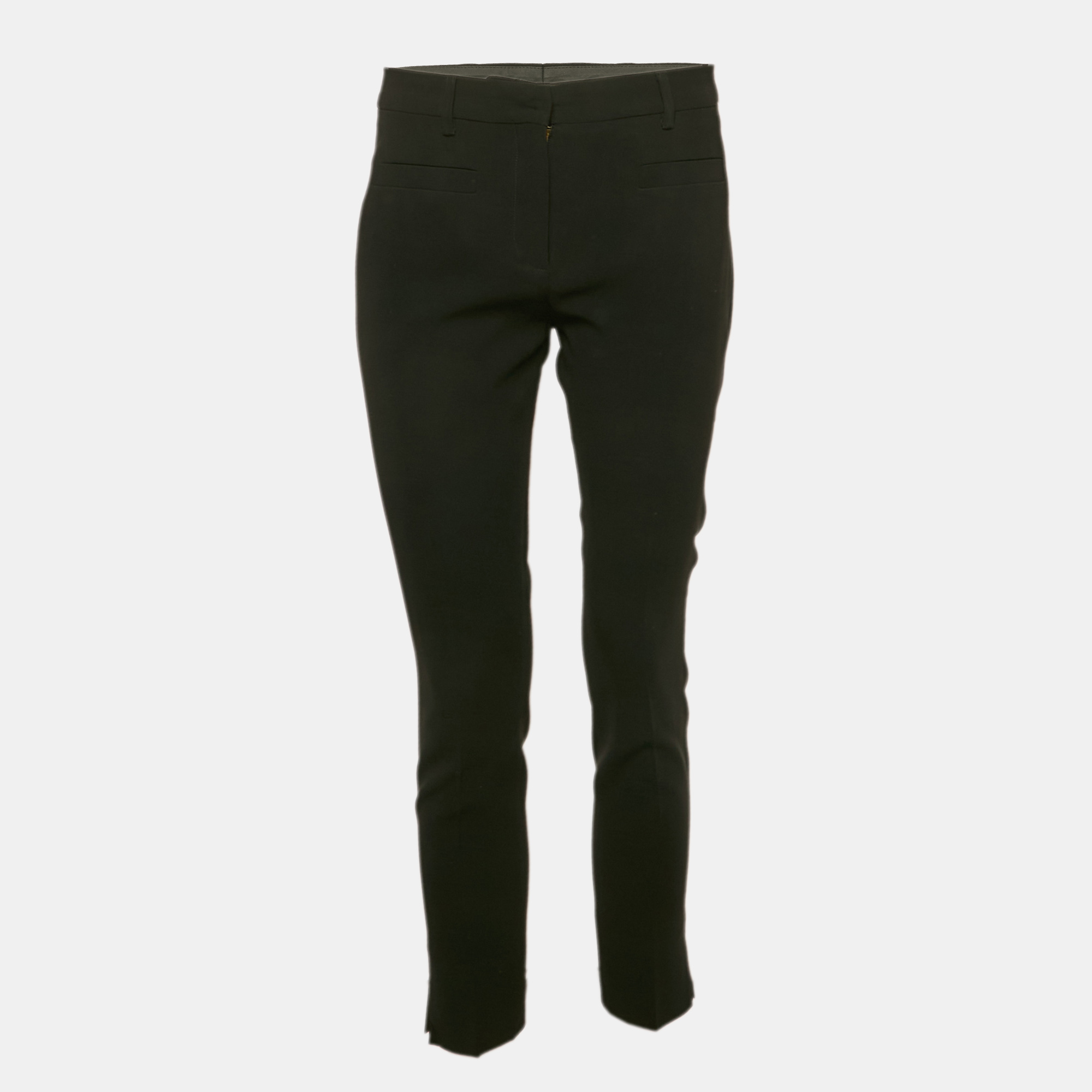 

Miu Miu Black Crepe Formal Trousers S