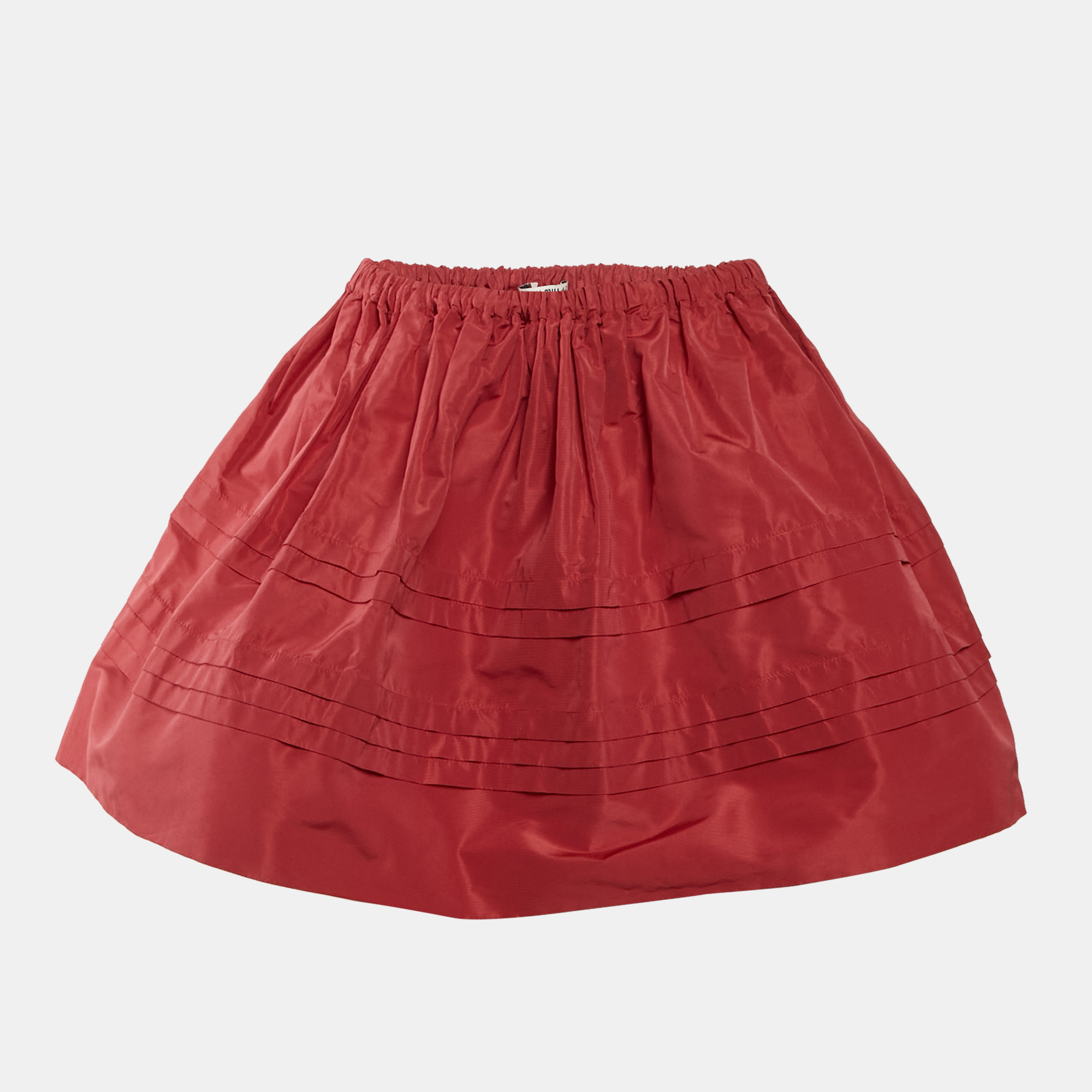 

Miu Miu Red Synthetic Flared Mini Skirt M