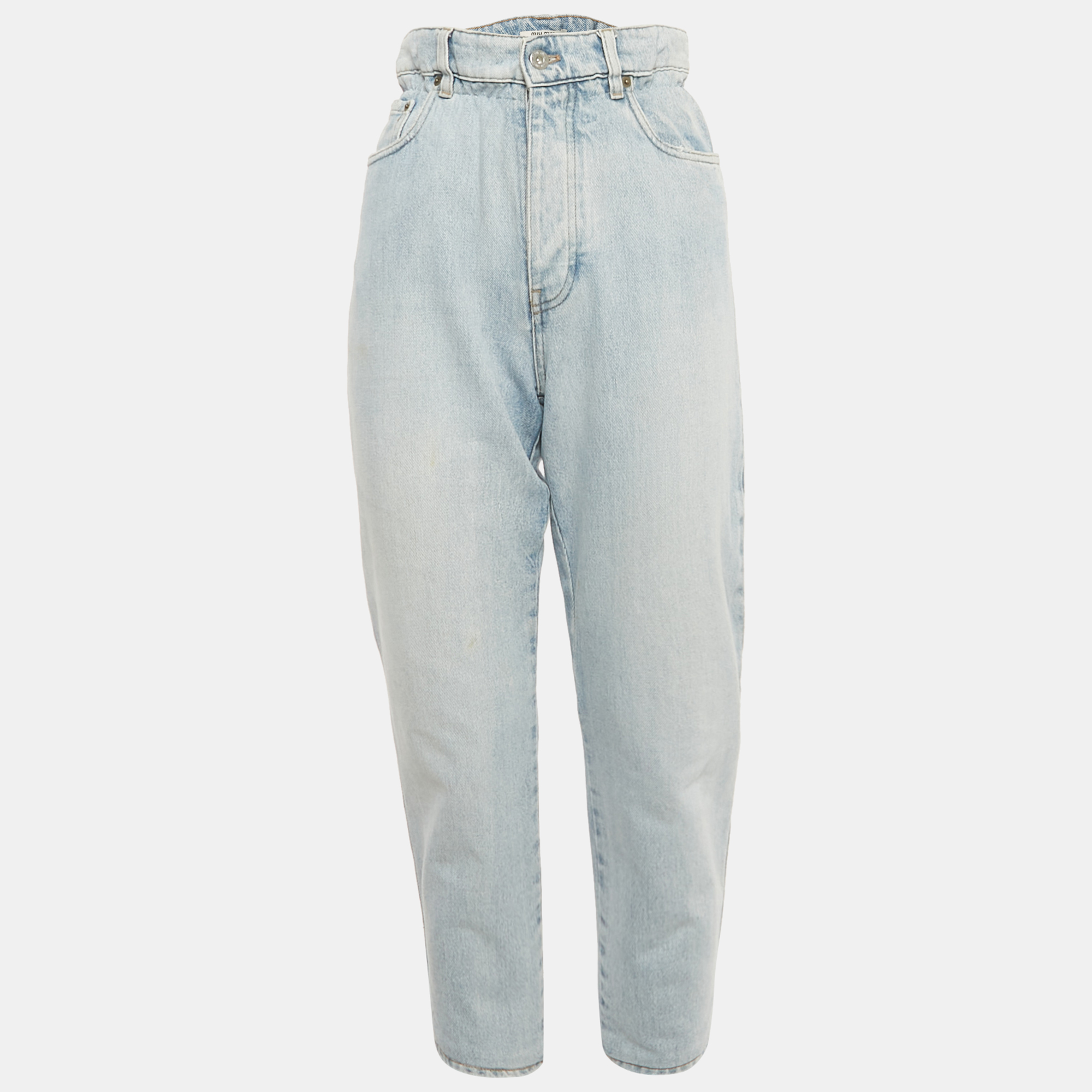 

Miu Miu Blue Denim Elasticated Waist Jeans S