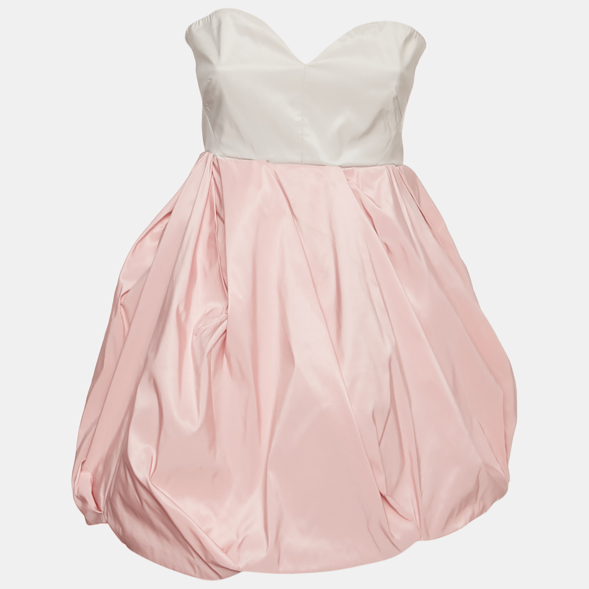 

Miu Miu Pink & Grey Taffeta Strapless Mini Dress M