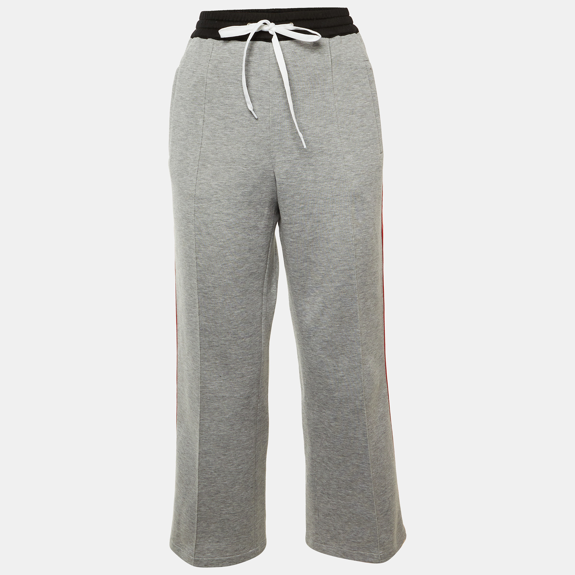 

Miu Miu Grey Side Logo Band Cotton Blend Jogger Pants L