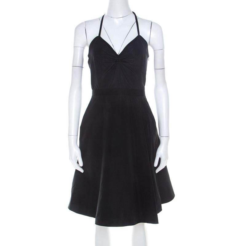 Miu Miu Black Textured Classic Cinched Waist Dress S Miu Miu | TLC