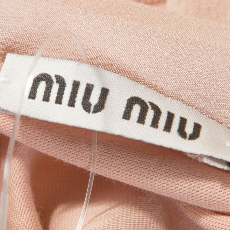 Pre-owned Miu Miu Dusky Pink Cotton And Silk Tunic S