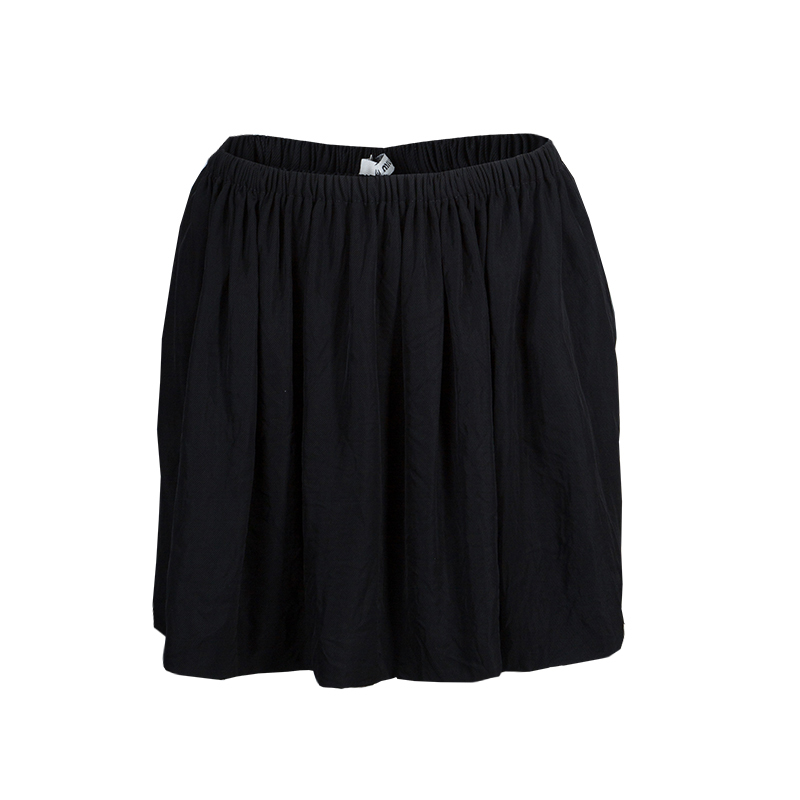 Buy Miu Miu Black Gathered Mini Skirt S 54128 at best price | TLC