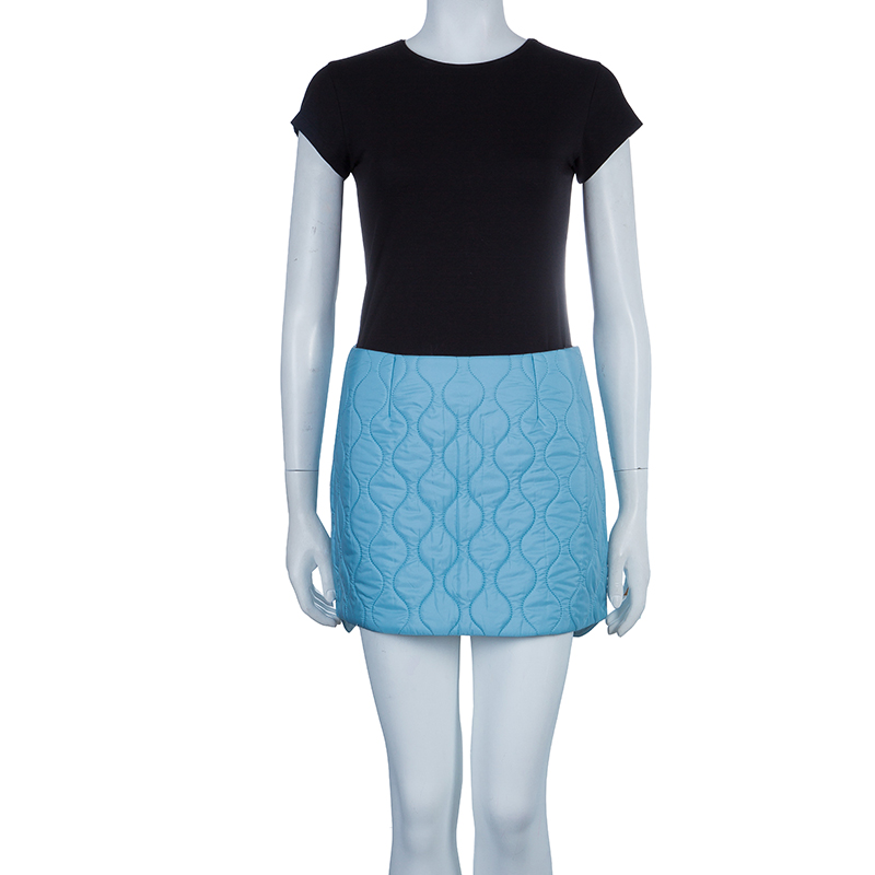 

Miu Miu Powder Blue Quilted Mini Skirt