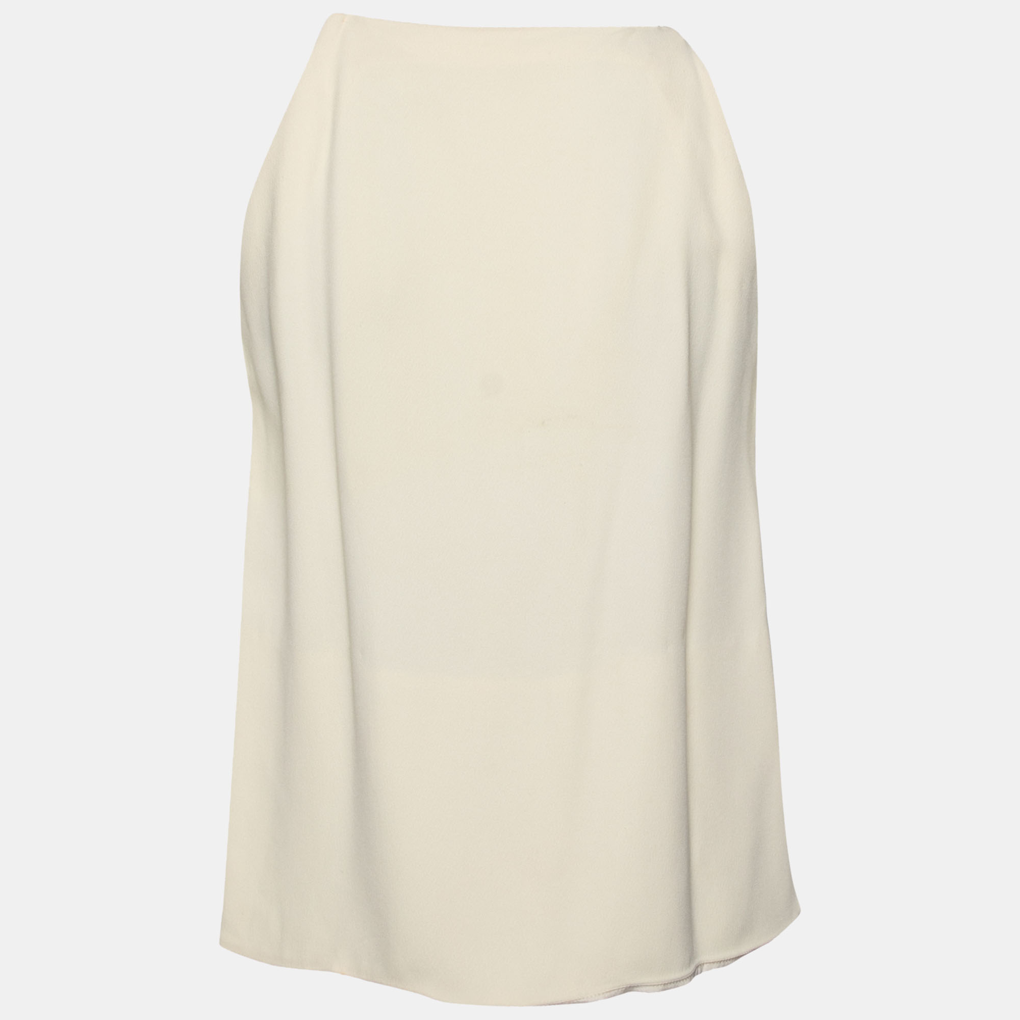 

Miu Miu Cream Crepe Sleeveless Top