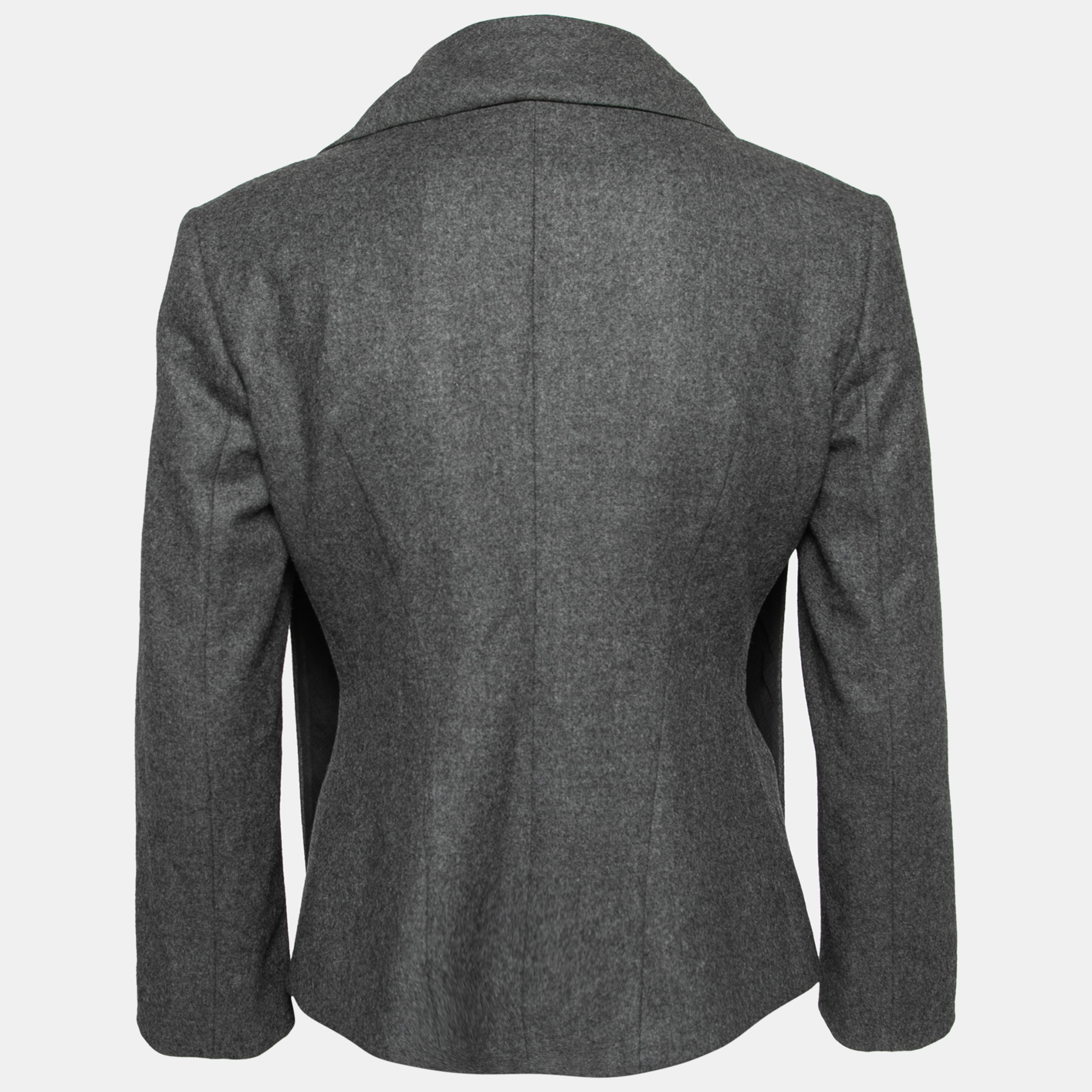 

Miu Miu Dark Grey Wool Neck Tie Blazer