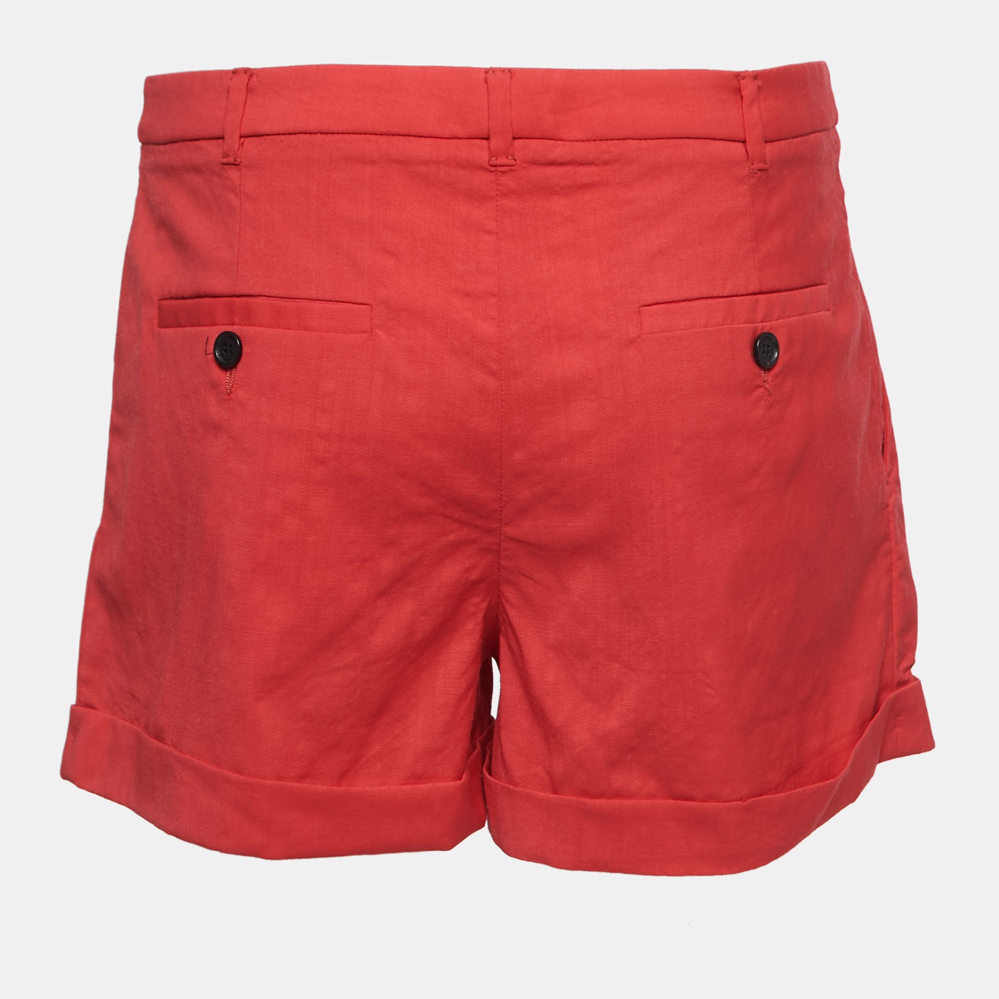 

Miu Miu Red Wool Pleated Shorts