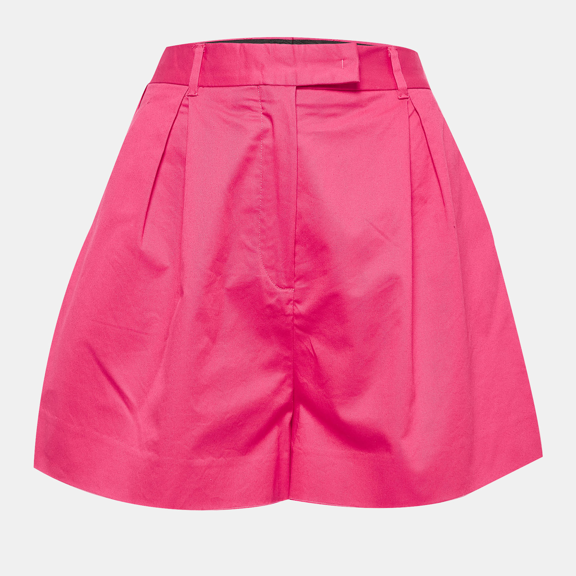 

Miu Miu Pink Cotton Pleated Shorts