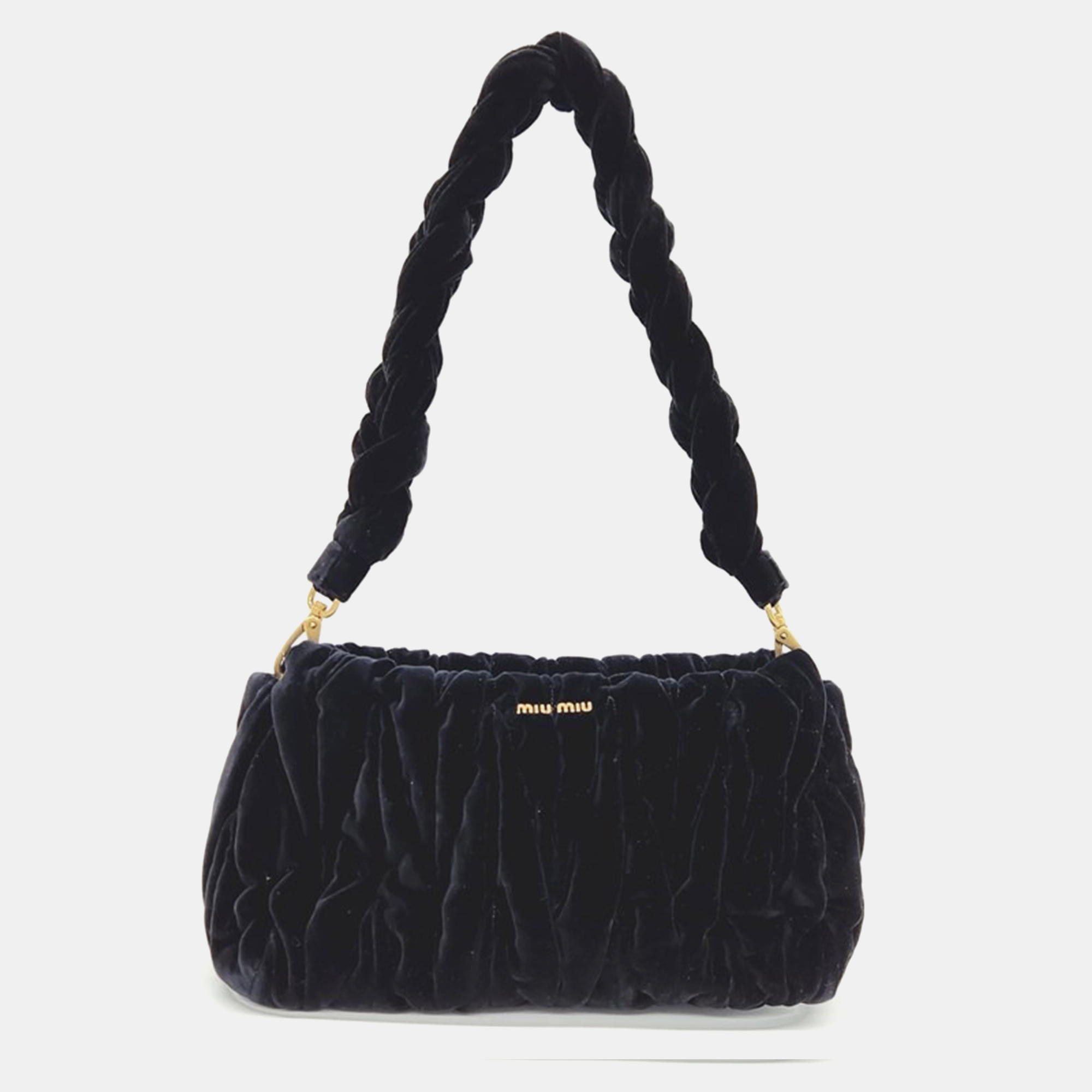 

Miu Miu Black Velvet Shoulder Bag