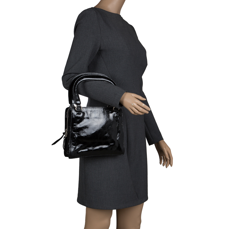 

Miu Miu Black Patent Leather Tote
