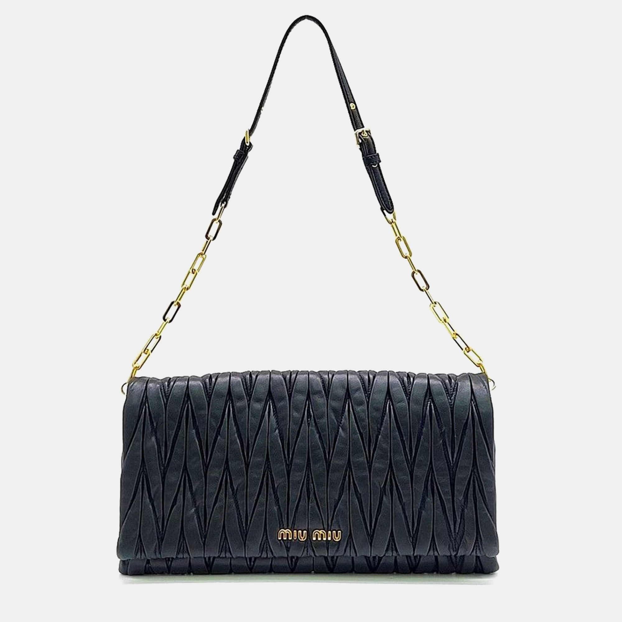 

Miu Miu Matrace clutch bag, Black