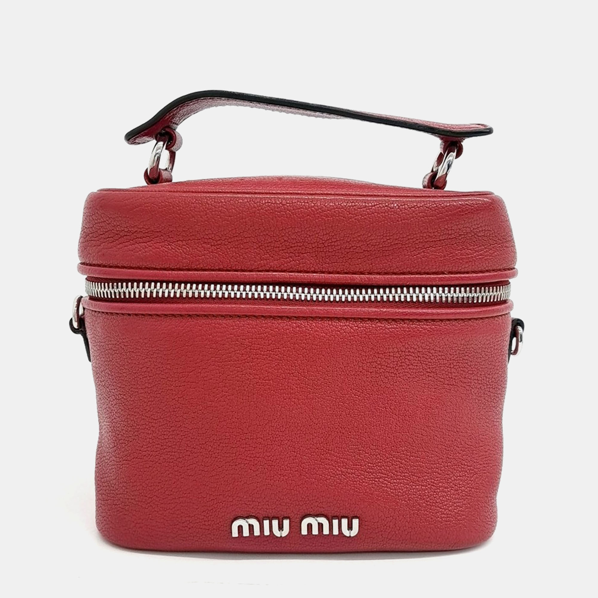 

Miu Miu Madras Tote And Shoulder Bag, Red