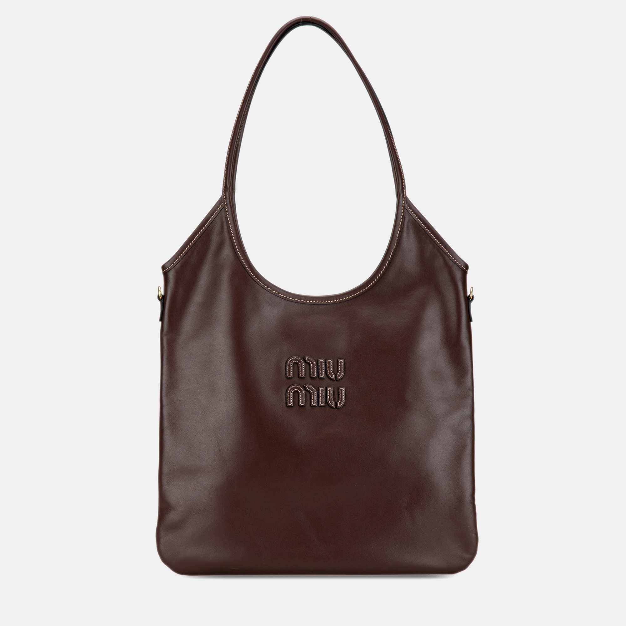 

Miu Miu Brown Leather Ivy Tote