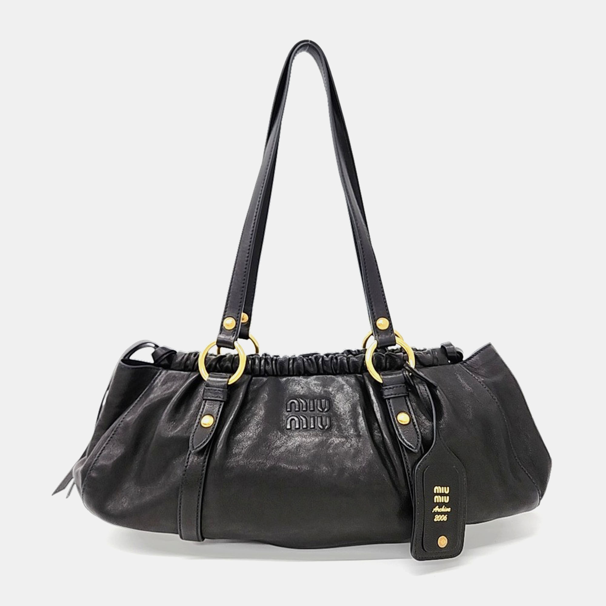 

Miu Miu Black Nappa Leather Shoulder Bag