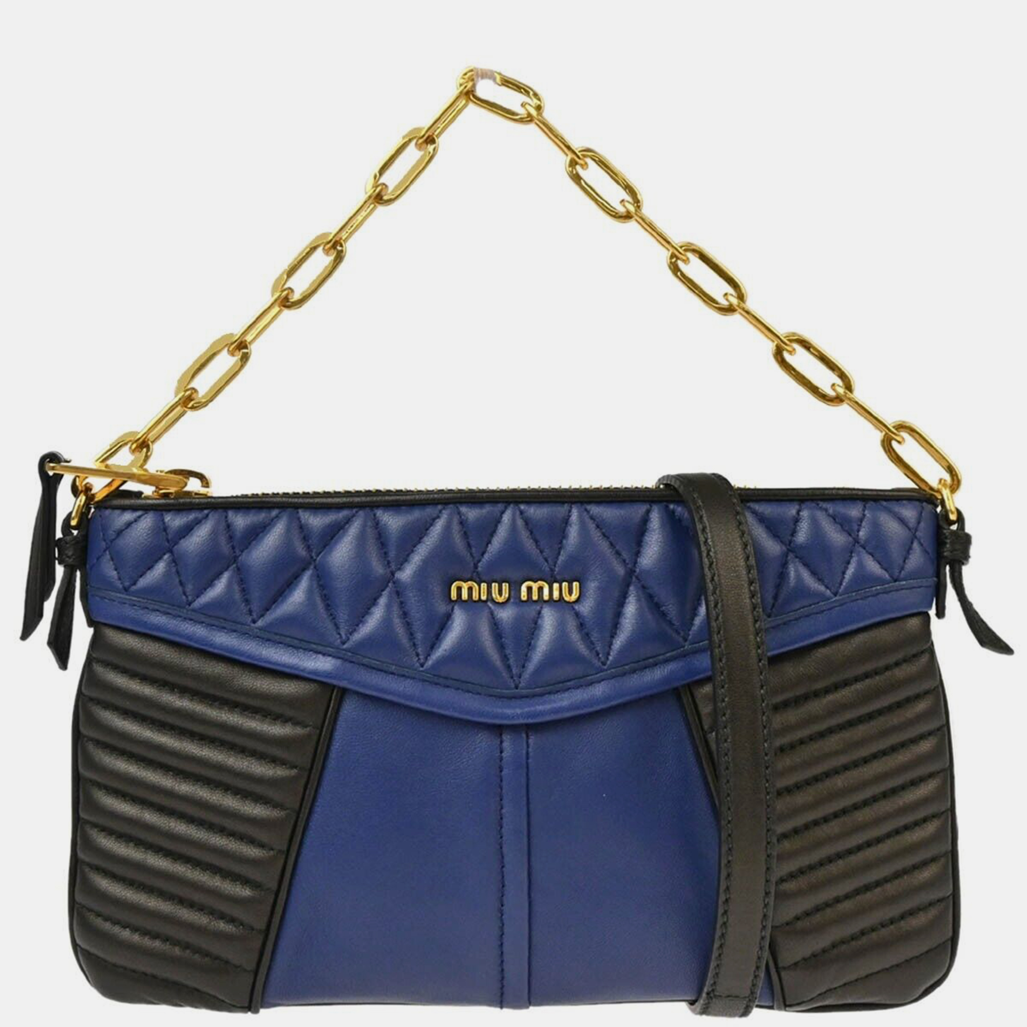 

Miu Miu Blue Black Lambskin Handbag