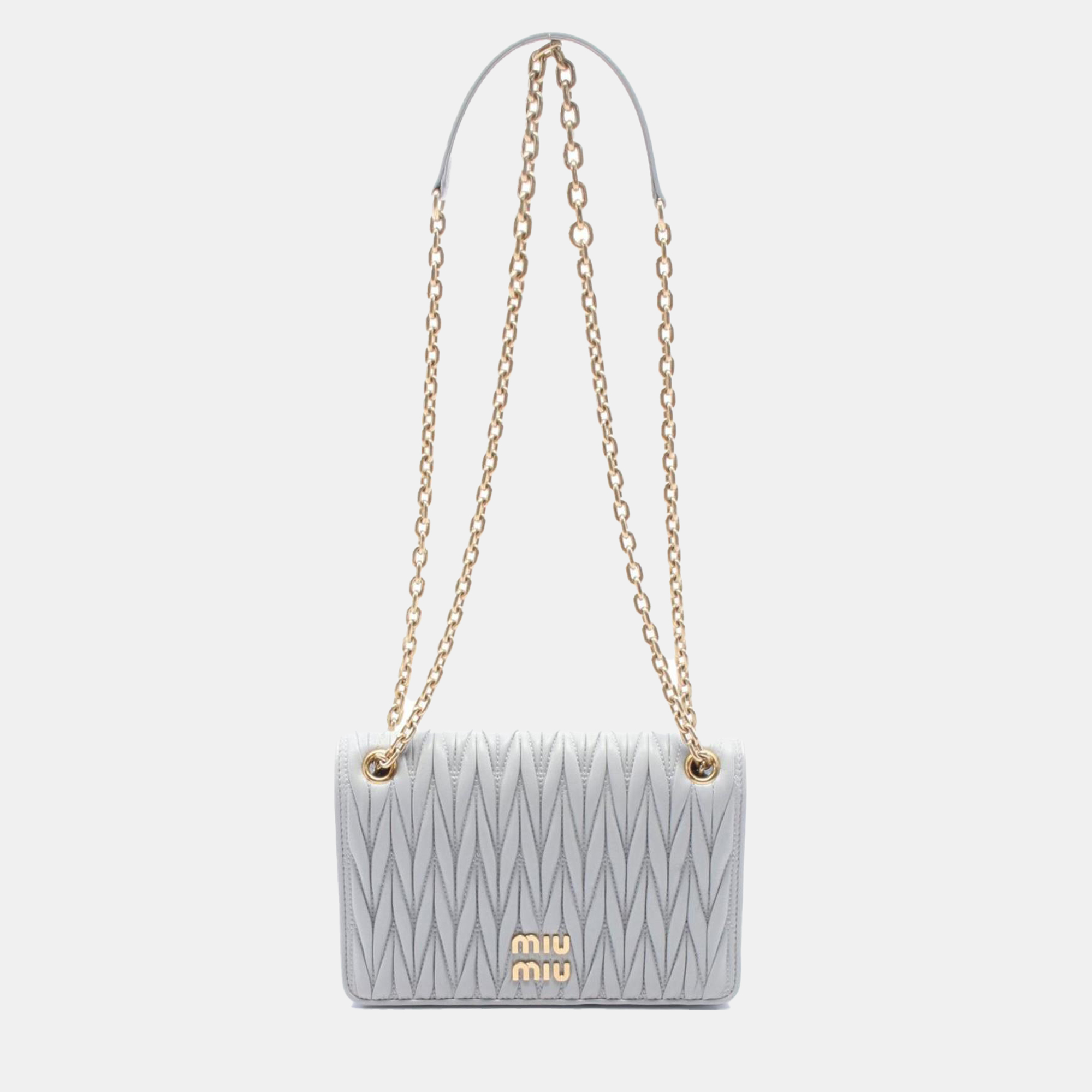 

Miu Miu Blue Leather Shoulder Bag