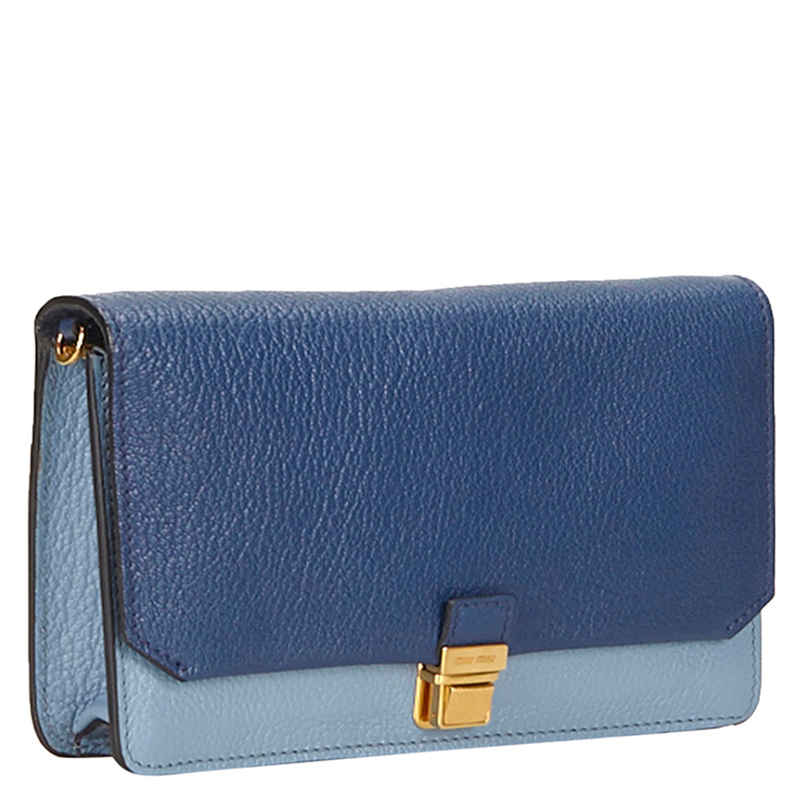 

Miu Miu Bicolor Madras Leather Crossbody Bag, Multicolor