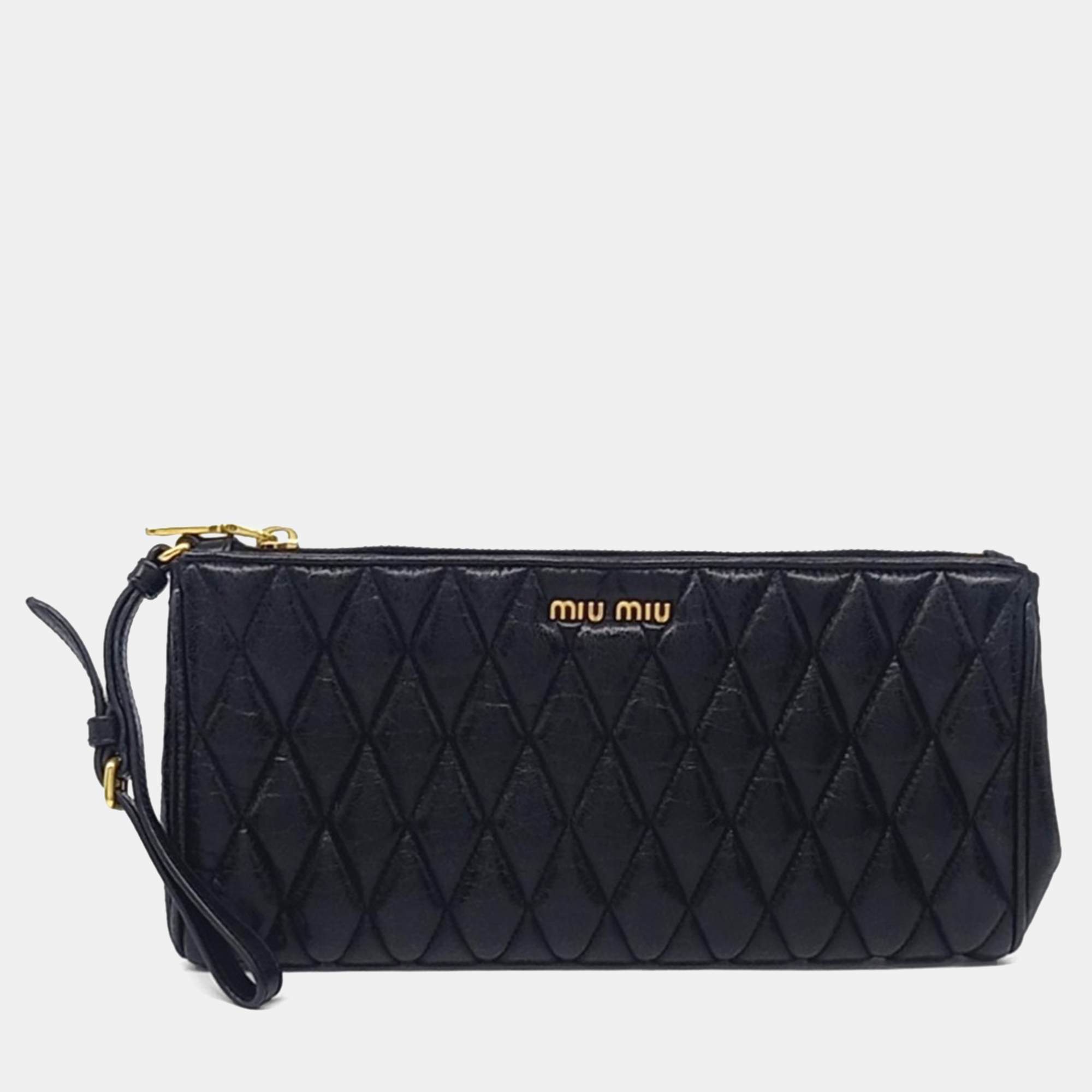 Pre-owned Miu Miu Black Leather Clutch