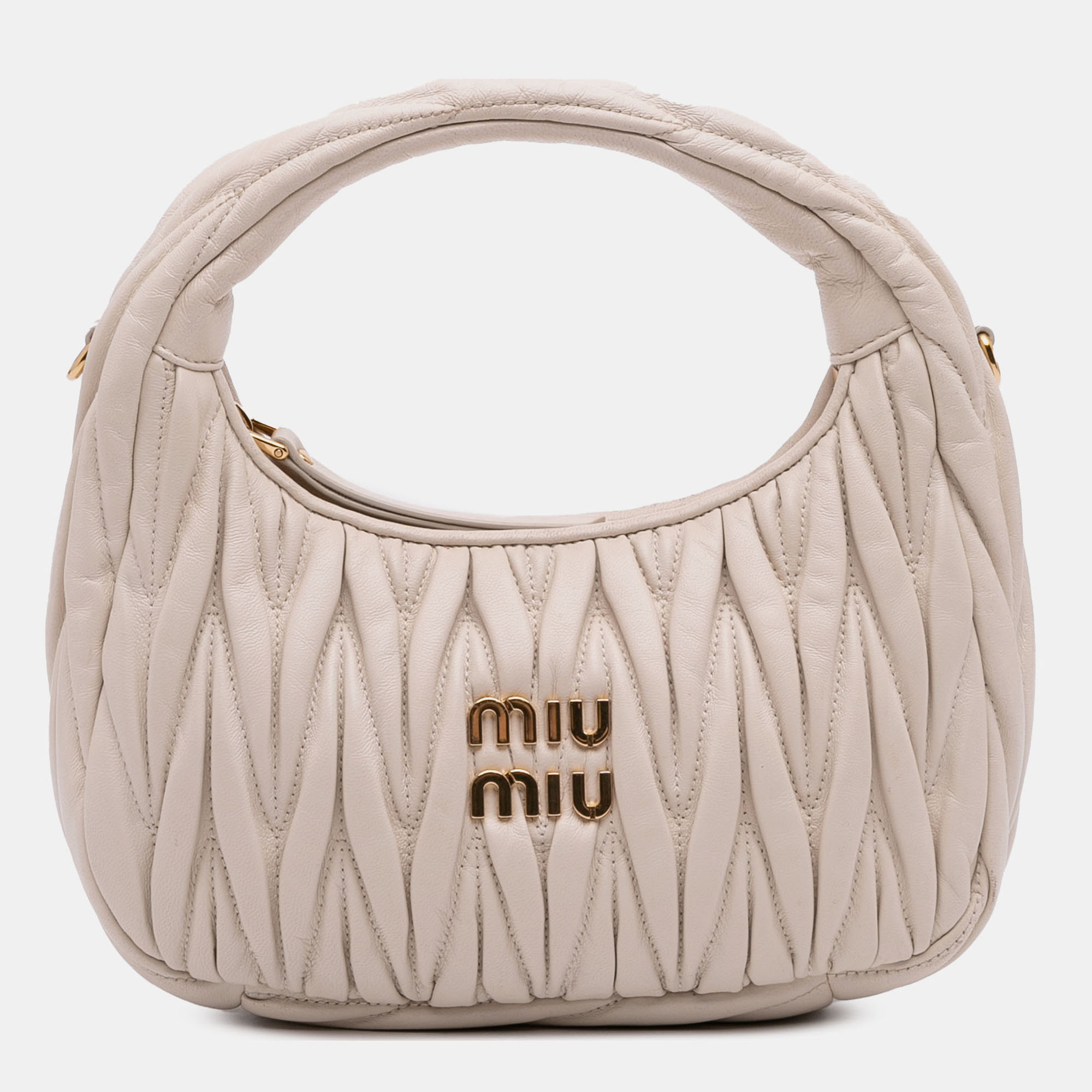 

Miu Miu Brown Mini Matelasse Nappa Wander Bag