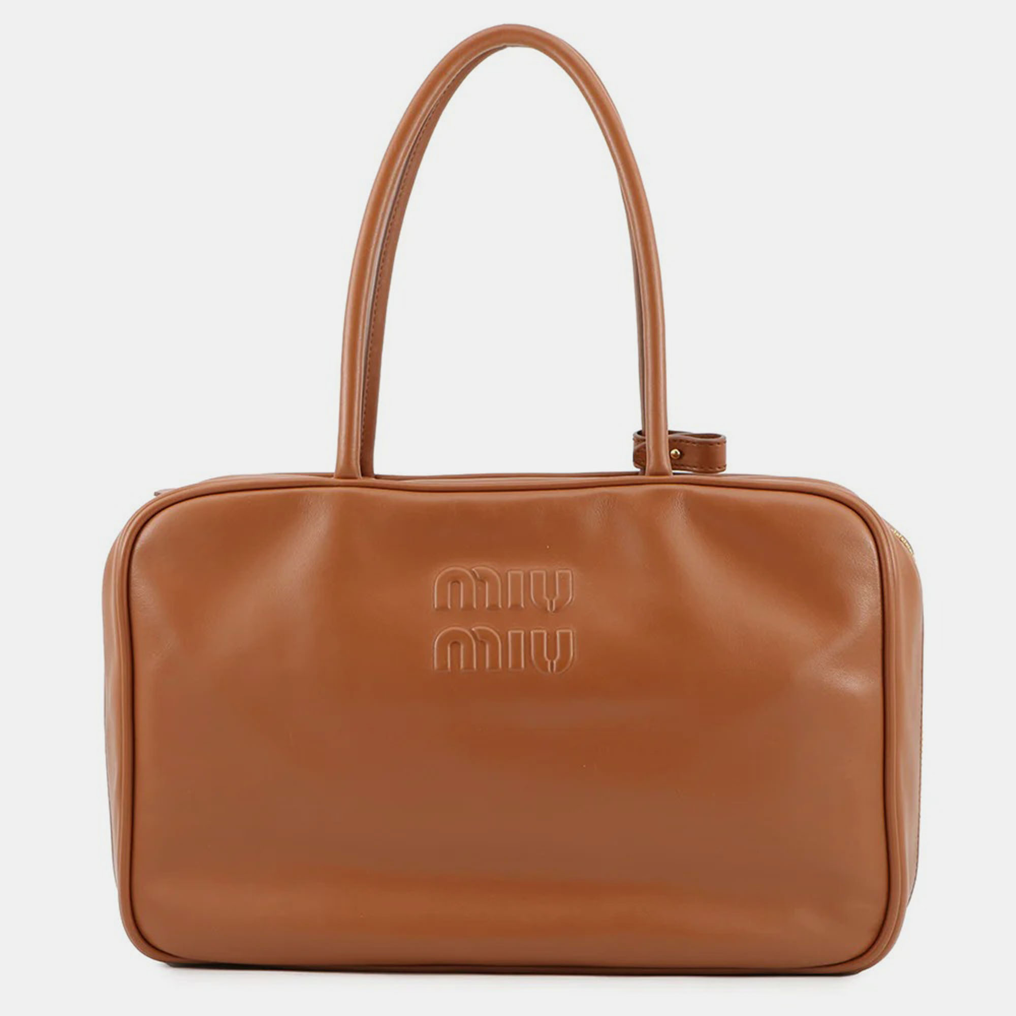 

Miumiu Bo Bag Cognac Leather Size Large, Brown