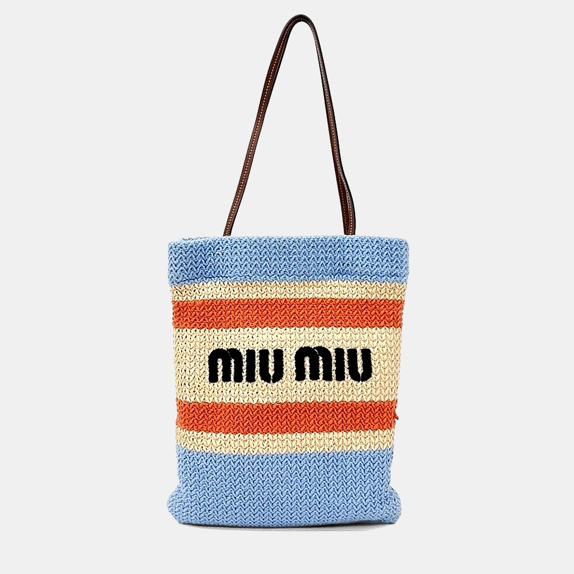 Pre-owned Miu Miu Multicolor Crochet Crochet Tote Bag