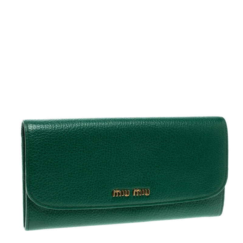 miu miu green wallet