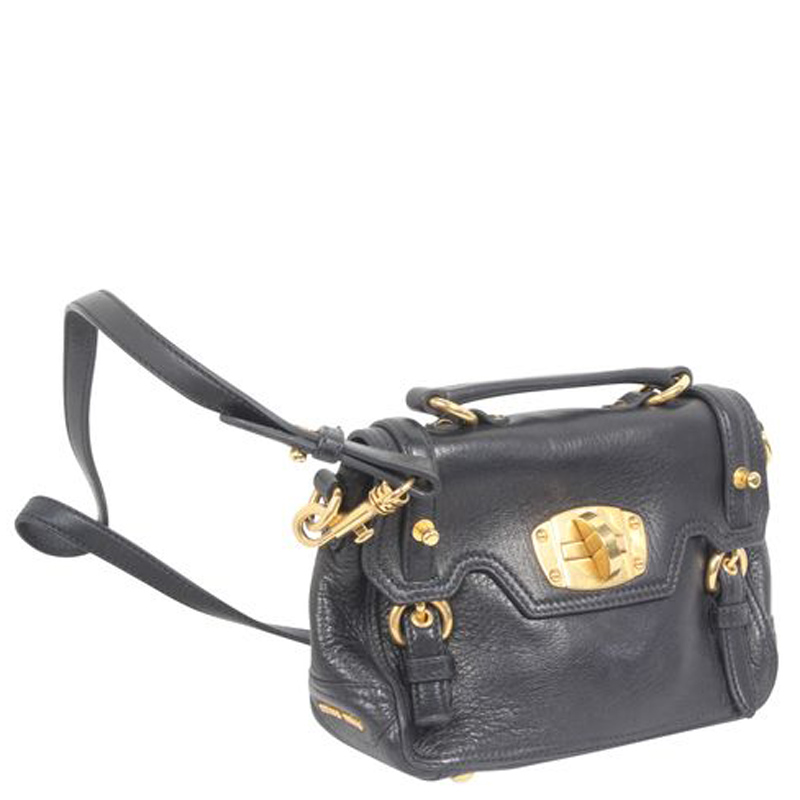 

Miu Miu Black Leather Mini Crossbody Bag