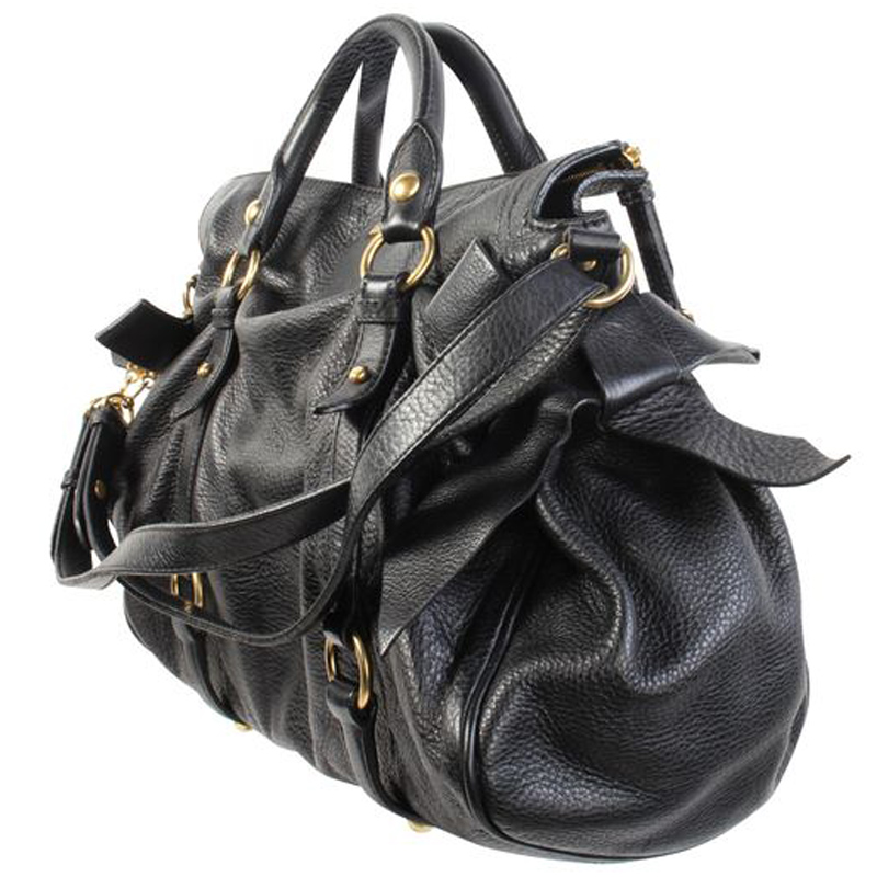 

Miu Miu Black Leather Shoulder Bag