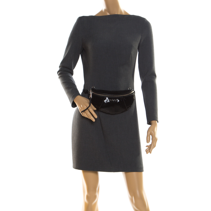 

Miu Miu Black Sequins Leather Belt-Bag