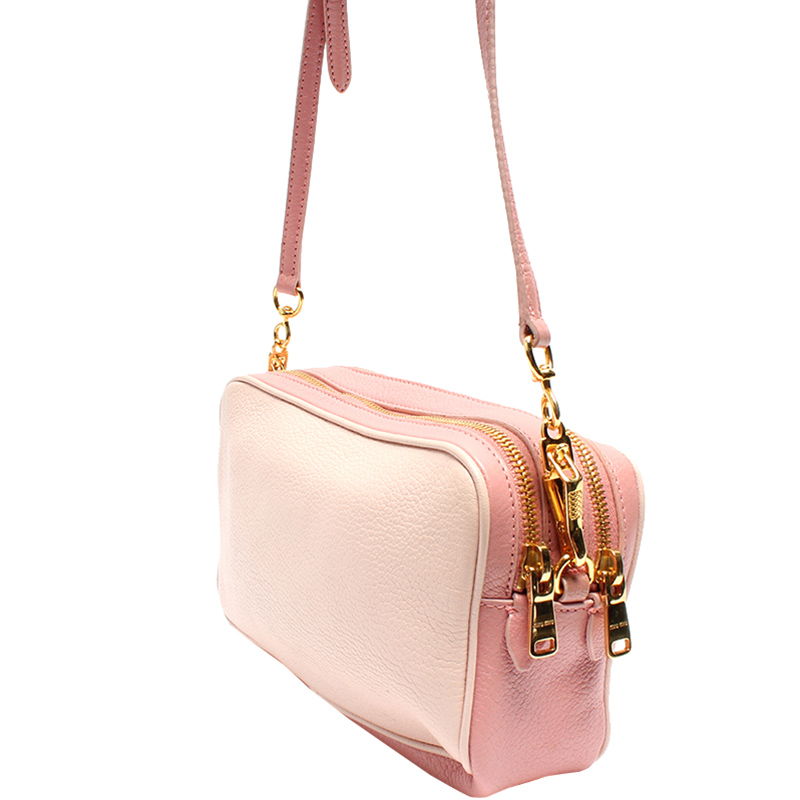 

Miu Miu Pink Leather Crossbody Bag