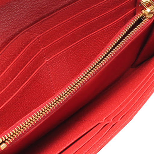 

Miu Miu Red Leather Continental Wallet