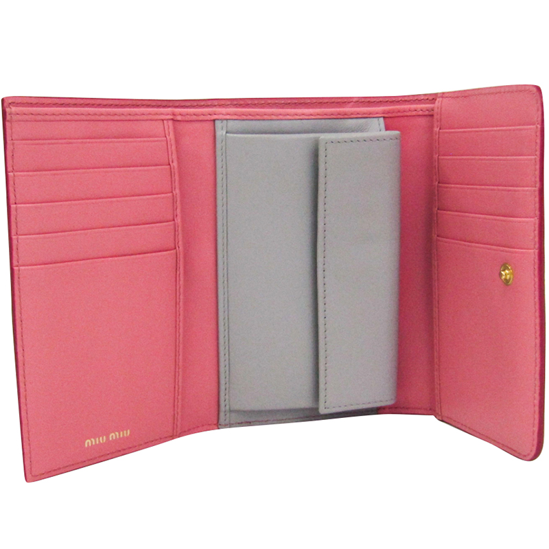 

Miu Miu Pink Calfskin Leather Wallet