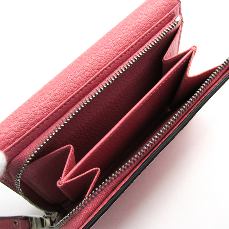 

Miu Miu Pink Leather Madras Wallet