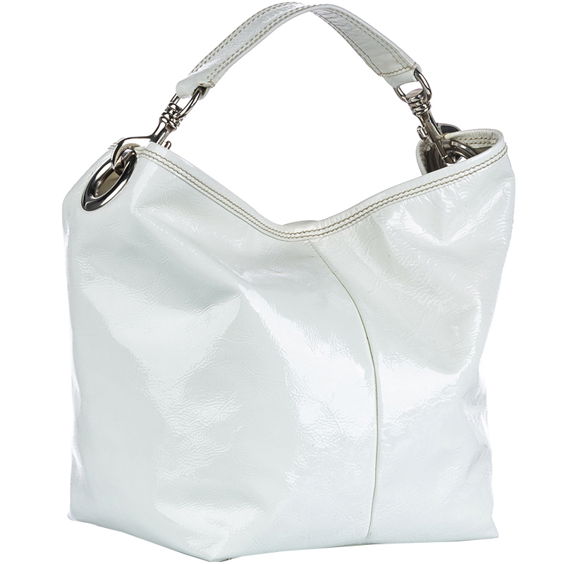 

Miu Miu White Patent Leather Vernice Shoulder Bag
