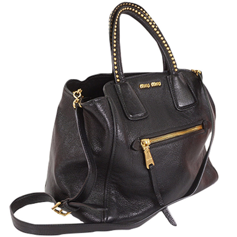 

Miu Miu Black Leather Two Way Satchel