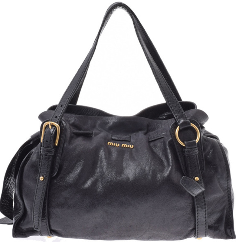 

Miu Miu Black Leather Tote