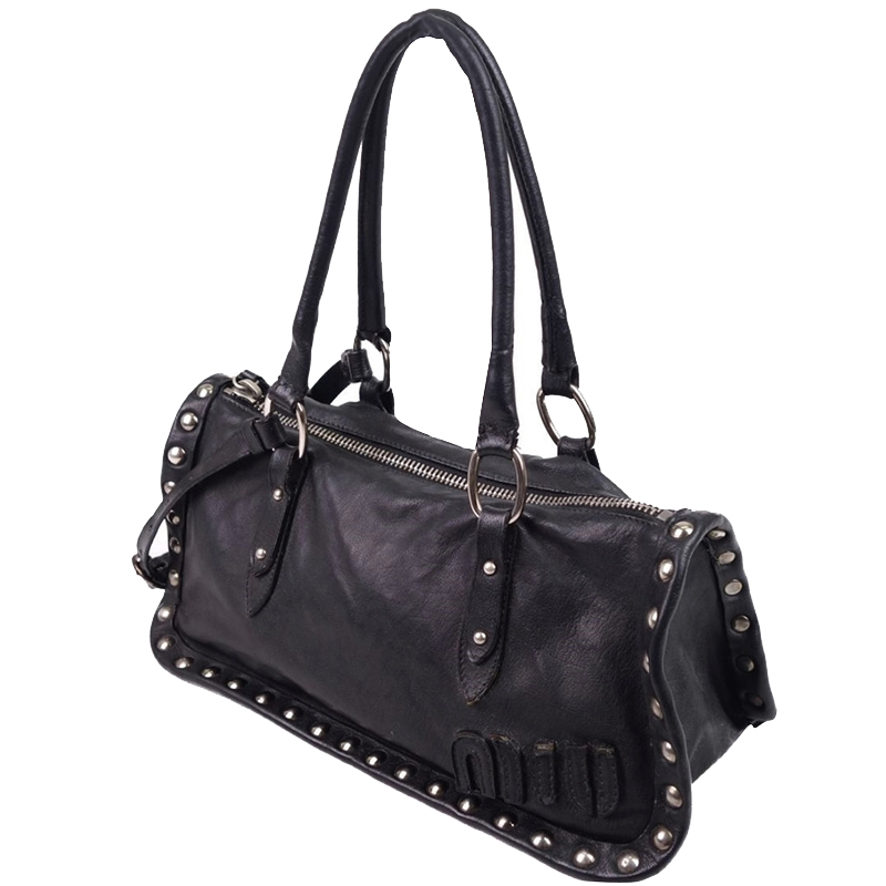 

Miu Miu Black Leather Satchel