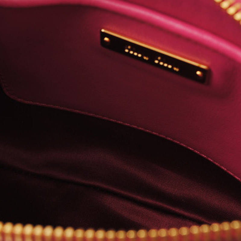 

Miu Miu Pink Leather Studs Rhinestone Clutch