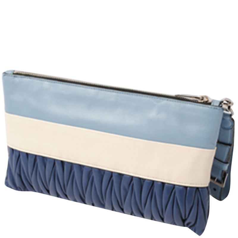 

Miu Miu Tri Color Matelesse Travel Clutch, Multicolor