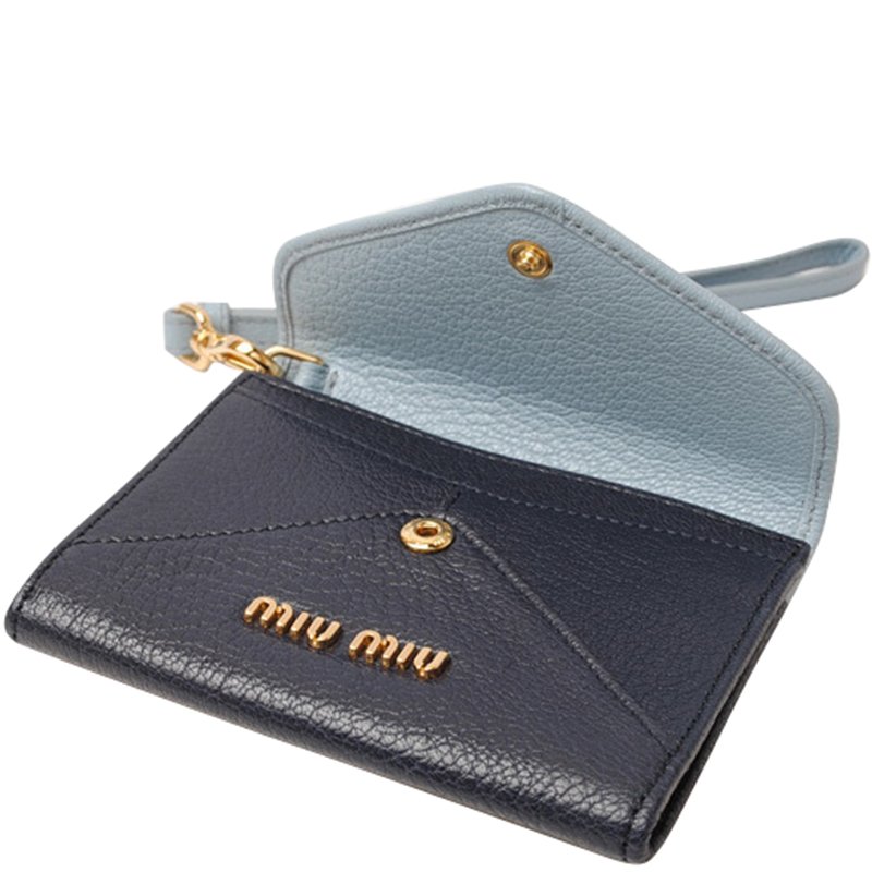 

Miu Miu Light Blue/Black Leather Coin Case